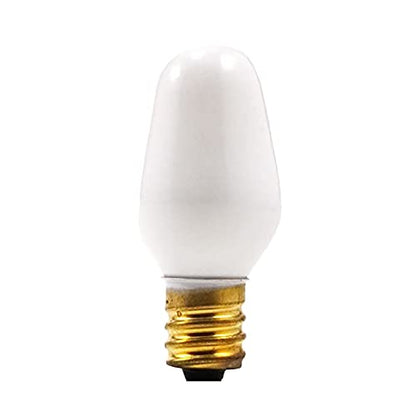 Sylvania Incandescent 4W C7 Night Light Bulb, E12 Candelabra Base, 15 Lumens, Frosted Finish, 2850K, White - 4 Pack (13553) - color: Frosted Finish