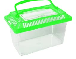 Hermit Crab Cage Portable Travel Terrarium Carrier Temporary Habitat Pet Home with Handle, Set of 2