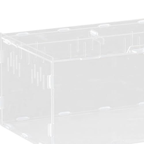Reptile Breeding Box Terrarium Clear Animal Habitat Cage with Ventilation Holes for Geckos Frogs Hermit Crabs- 30x20x15cm - size: 30x20x15cm