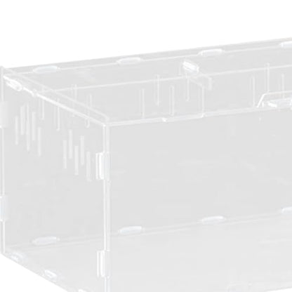 Reptile Breeding Box Terrarium Habitat Tank Transparent Acrylic Enclosure with Ventilation Holes for Snakes Frogs Turtles Geckos Small Animals- 30x20x15cm