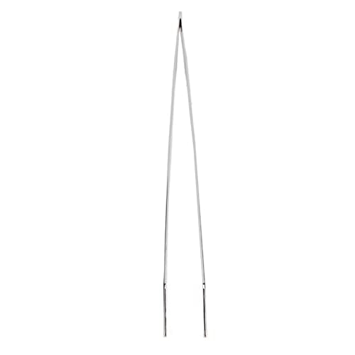 Aquarium Tweezers, 45cm Stainless Steel Feeding Tongs, Rust Long Handle for Reptile, Plant, and Deep Tank Use (Curved Tweezers) - size: Curved Tweezers
