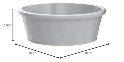 Van Ness Pets Crock Style Heavyweight Jumbo Bowl, 106 OZ Food/Water Dish, Greystone - color: Greystone, size: Jumbo (106 fl oz) - Pack of 1