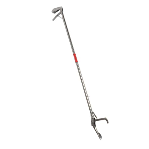 Foldable Stainless Steel Snake Tong, Self Locking Reptile Handling Tool with Long for Capturing Snakes and Reptiles Safely