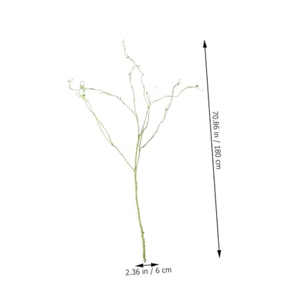 Reptile Terrarium Decor Flexible Green Climbing Vines for Gecko Lizard and Crab Habitat Artificial Vine Plant Suction Cups 3-Piece Set