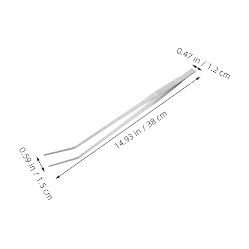 TOYANDONA Aquascaping Tweezers Long Tweezers for Fish Bone Reptile Feeding Tongs Precision Stainless Steel Fish Tank Tools
