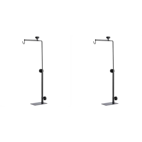 2 Pcs Reptile Lamp Stand, Adjustable Height 15.7-25.2 Inch Lamp Metal Bracket Floor Light Holder Lamp Support for Reptile Terrarium Landing Lighting for Pet Reptiles Tortoise