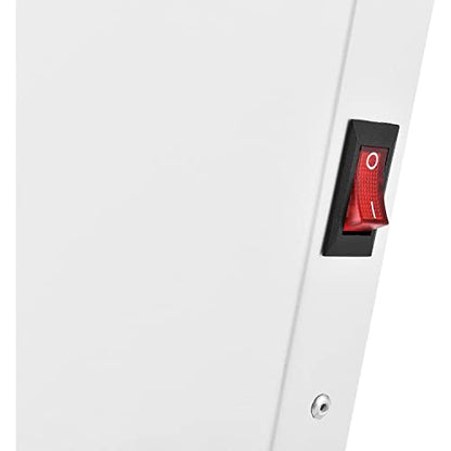 Global Industrial Under the Desk Radiant Panel Heater with Adjustable Thermostat, 170W, 120V, Compact Design, Floor Mount, 22-7/16"W x 14-14/16"H, White