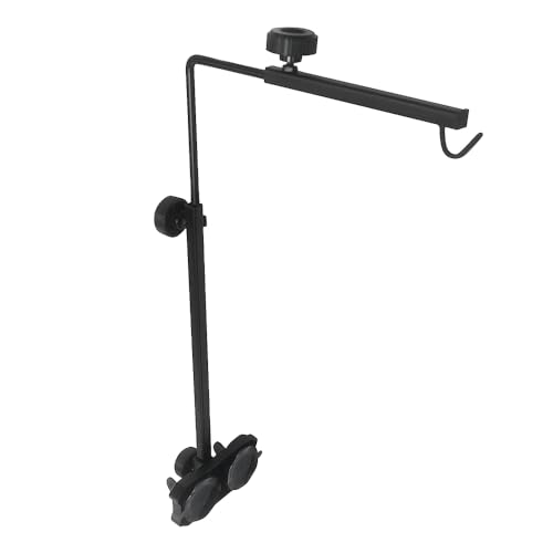 MiOYOOW Reptile Lamp Stand, Adjustable Height Terrarium Light Stand with Double Suction Cup for Reptile Glass Terrarium Tank Fish Tank Plant Tank