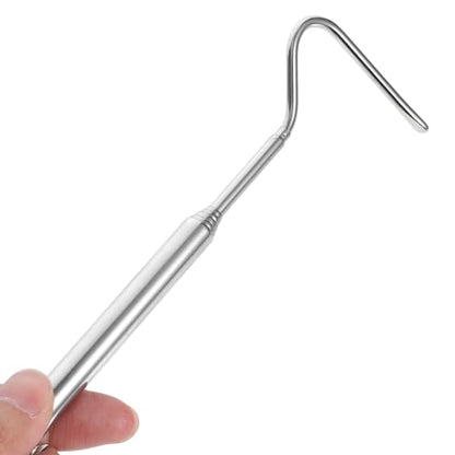 Healifty Retractable Stainless Steel Snake Grabber Tool Adjustable Collapsible Snake Catcher Hook for Safe Reptile Handling