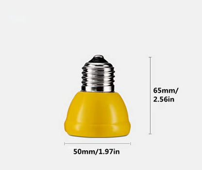 25W Ceramic Heat Lamp Mini Ceramic Heat Emitter Reptile Heat Bulbs Infrared Reptile Heater Lamp E26 Emitting Brooder Coop Heater No Light for Amphibian Lizard Aquarium Turtle Snake,2-Pack
