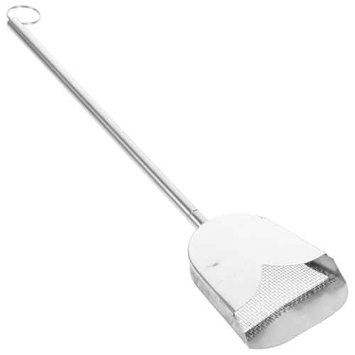 Toyvian Stainless Steel Poop Scooper Adjustable Handle for Chicken Coop Bird Cage Cleaning Reptile Litter Small Pet Yard Waste Removal