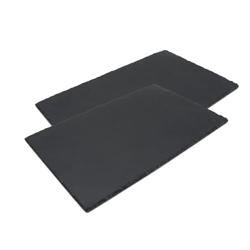 JIH Reptile Basking Platform, Natural Rock Reptile Food Bowl Tortoise Feeding Dish Habitat Decor. (40x25CM 2pcs) - size: 40x25cm 2pcs