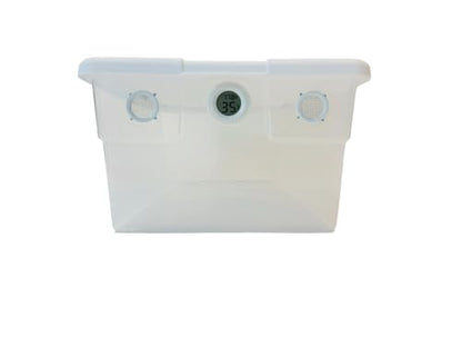 16-Quart Vented Terrarium Transparent Vivarium with Hygrometer & Dual Air Vents for Reptiles, Isopods, Scorpions, Invertebrates