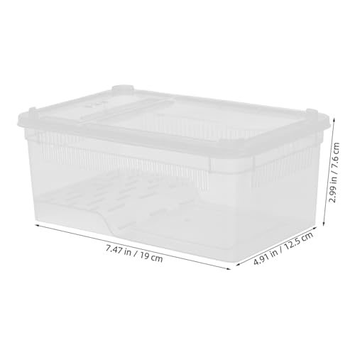 ULTECHNOVO Transparent Reptile Breeding Box Plastic Terrarium with Breathable Holes Portable Insect Container for Lizards Snakes Spiders and Frogs for Feeding and Breeding