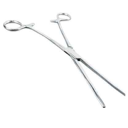 ADROIT 8" Straight Tip Hemostat Forceps | Stainless Steel Design | Small Teeth On Jaws | Locking Mechanism Built in | Great for Sewing, Fishing, Jewelry Making - size: 8", style: Straight