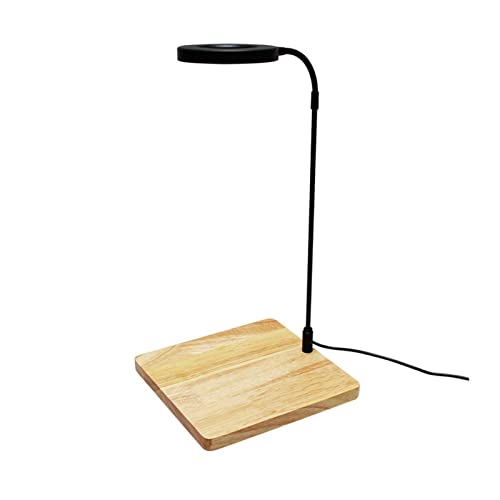 Full Spectrum LED Light with Bamboo Board Nano Fish Tank Light USB Powered 360 Degree Bettas Fish Tank Lights for Plant Growth(Size:M/22x23.5cm) - size: M/22x23.5cm