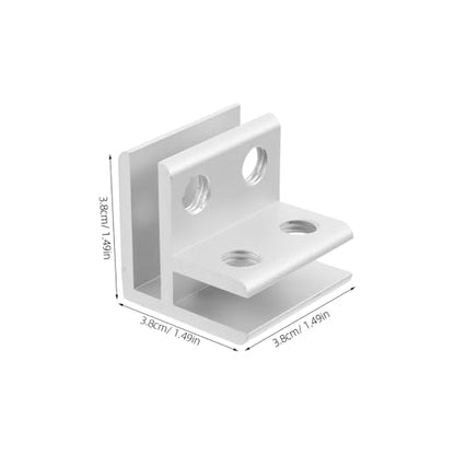 Holibanna 1set Glass Shelf Bracket Clamp for Thick Glass Sturdy Holder for Aquariums Terrariums and Planter Boxes Finish Easy Installation