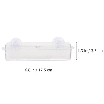 DOITOOL Anti-Escape Reptile Feeding Basin Suction Cup, Lizard and Gecko Food Water Dish, Sturdy Plastic Terrarium Bowl for Reptile Feeding and Water Supply