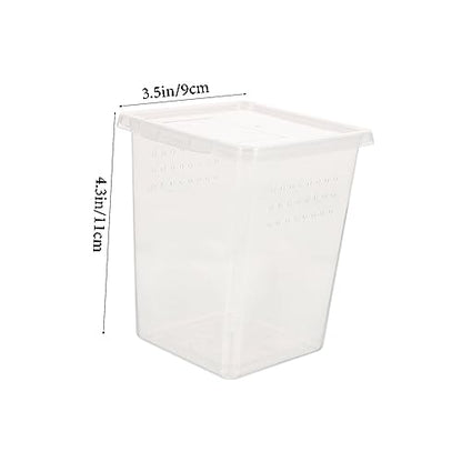 Clear Reptile Feeding Box Transparent Incubator for Snakes Tarantulas Geckos and Rearing Container with Ventilation for Safe Observation