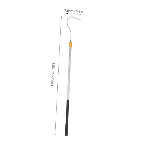 Adjustable Stainless Steel Snake Catching Tool Telescopic Hook Portable and Versatile for Safe Handling of Snakes and Reptiles Extendable for Precise Control
