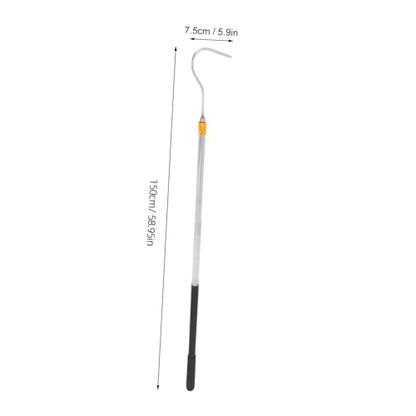 Adjustable Stainless Steel Snake Catching Tool Telescopic Hook Portable and Versatile for Safe Handling of Snakes and Reptiles Extendable for Precise Control