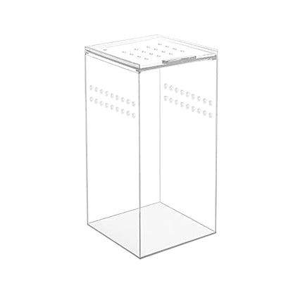 NANEEZOO Magnetic Acrylic Case, 2.9x2.9x6 Inch Nano Arboreal Tarantula Enclosure Reptile Habitat Terrarium Breeding Box for Spider Scorpion Sling Isopods Lizards Invertebrates Insect Mantis