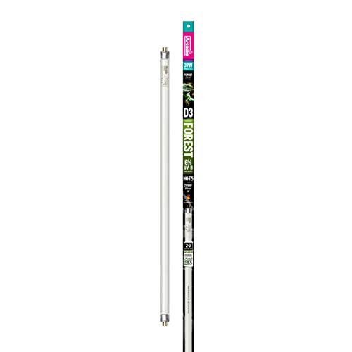 Arcadia Reptile D3 Forest T5 UVB Lamp 6% (39W) - High Output Flicker-Free UVB Tube for Forest Species, Full Spectrum Daylight, 12-Month Lifespan, Reptile Tank Accessories for Gecko, Snake, Turtle - size: 1 Count (Pack of 1)