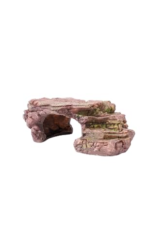 BIGWE Turtle Basking Platform for Aquarium Fish Tank,Designed for Aquatic Pets Such as Turtles, Reptiles, and Tortoises,Brown - size: Large