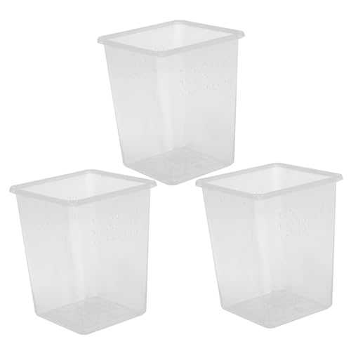 VANZACK 3pcs Reptile Habitat Enclosure for Tarantulas Snails Spiders and Ventilated Feeding Boxes for Small Pets for Breeding and Display