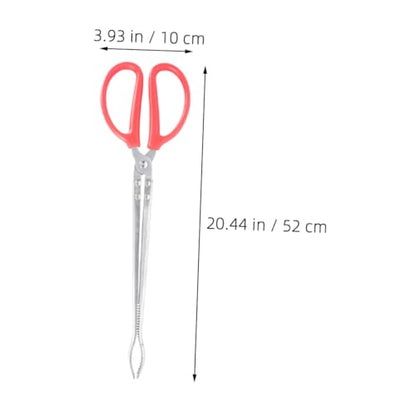 Toyvian Stainless Steel Reptile Feeding Tongs Extra Long Tweezers for Terrarium Multi-Use Snake Grabber Tool Non-Slip Grip for Safe PET Handling