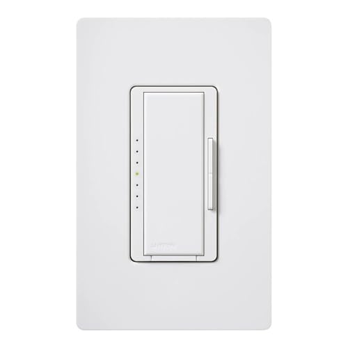 Lutron Maestro PRO LED+ Tap Dimmer Switch for 250W LED, 500W ELV, 400W MLV, Single Pole/Multi-Location, Neutral Wire Optional, MA-PRO-WH, White - color: White, size: 1 Pack, style: PRO Dimmer