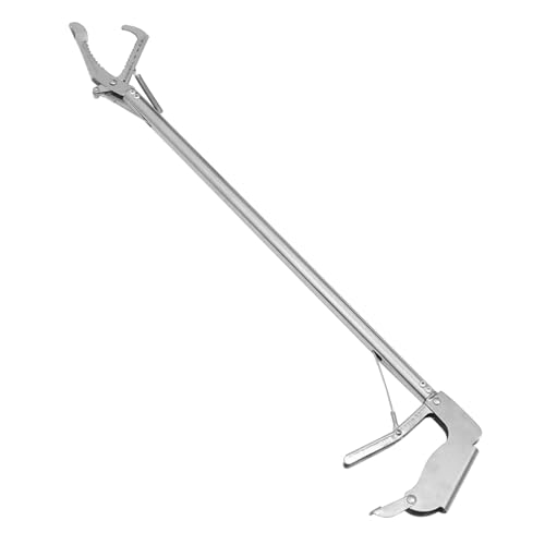 Stainless Steel Snake Catcher Clip Practical Folding Trap Clamp with Lock 36-inch Long Reach Reptile Handling Tool for Safe and Effortless Snake Capture