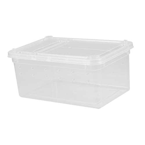 POPETPOP Acrylic Reptile Critter Keeper Snake Spider Gecko Tank Breeding Box Egg Tray