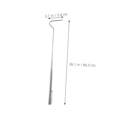 Retractable Reptile Hook Stainless Steel Tool for Safe Snake Control and Exotic Animal Management Portable and Easy Storage
