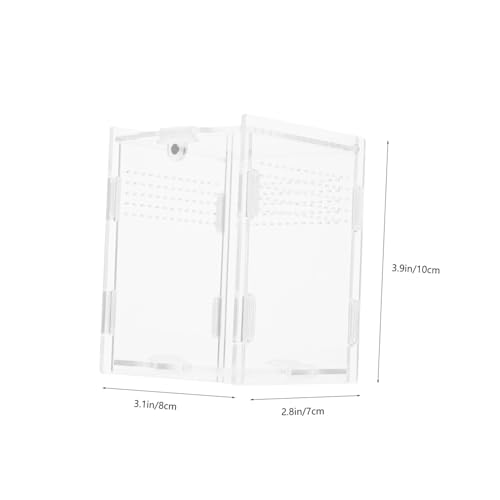 Reptile Breeding Box Transparent Acrylic Terrarium for Tortoise Lizard and Pets Lightweight and Portable Design with Ventilation for Outdoor Use
