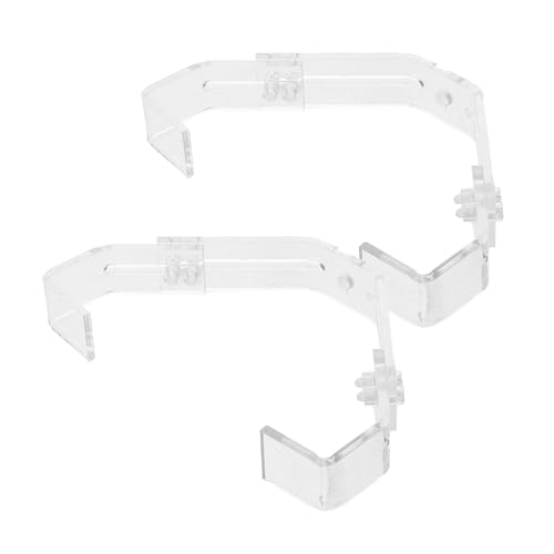 INOOMP Aquarium Light Mounting Bracket 2 Pack Adjustable Reptile Lamp Fixing Clip for Terrariums Glass Tank Light Hanger with Secure Grip Precise Angle Adjustment Easy Install
