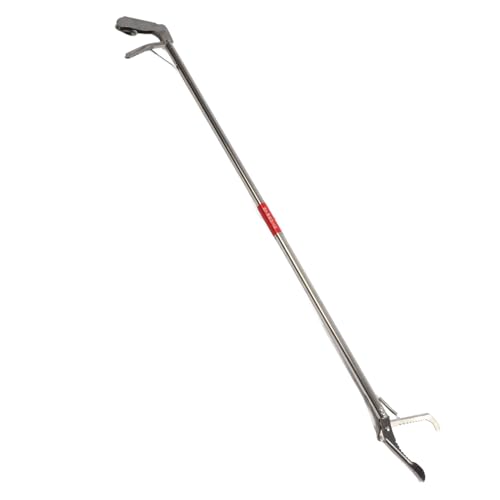 Foldable Stainless Steel Snake Tong, Self Locking Reptile Handling Tool with Long for Capturing Snakes and Reptiles Safely