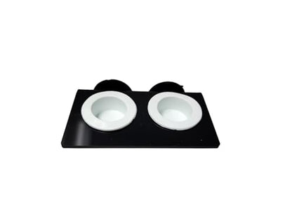 Small Reptile Feeding Ledge with Suction Cups – Elevated Platform Fits .75 & .5oz Cups Food & Water Dish Holder for Crested Geckos, Gargoyle Geckos, Tree Frogs & Arboreal Reptiles