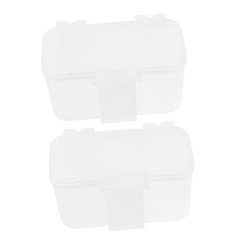 FOMIYES 4pcs Small Reptile Breeding Box for Practical Leak Storage Case Locking Lid for Safe Habitat Management White - color: Whitex2pcs, size: 11x5.5cmx2pcs