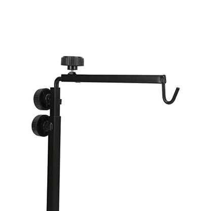 Reptile Lamp Stand, Iron Adjustable Heat Light Holder, Foldable Height Design – Stable Screw Knob Structure, Easy Installation for Lizards Turtles Snakes