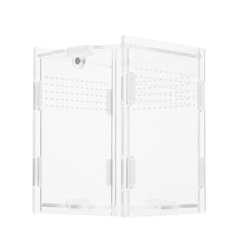 Reptile Breeding Box Transparent Acrylic Terrarium for Tortoise Lizard and Pets Lightweight and Portable Design with Ventilation for Outdoor Use
