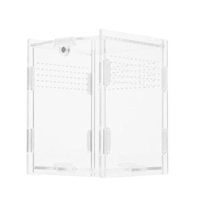 Reptile Breeding Box Transparent Acrylic Terrarium for Tortoise Lizard and Pets Lightweight and Portable Design with Ventilation for Outdoor Use