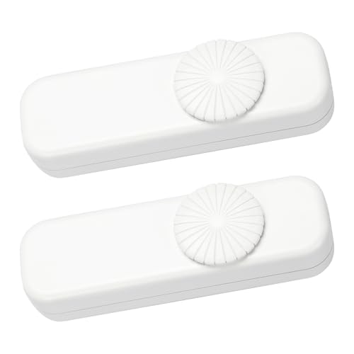 Inline Dimmer Switch 2 Pack, Full Range Rotary Switch, White Cord Switch Replacement for Table and Floor Lamps, Pendant Light, Works With Dimmable LED, Incandescent, Halogen Bulbs - color: White