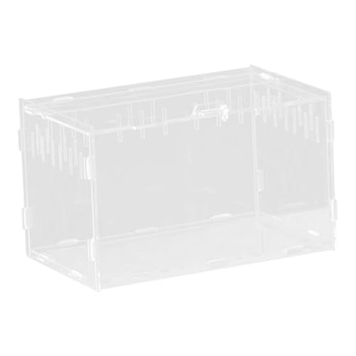 Reptile Breeding Box Terrarium Clear Animal Habitat Cage with Ventilation Holes for Geckos Frogs Hermit Crabs- 25x15x15cm - size: 25x15x15cm