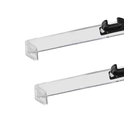 Ymiko Lamp Stand, Reptile Lamp Stand with Adjustable Height 2Pcs Acrylic Aquarium Light Holder, Transparent Aquarium Light Riser, Fish Tank Light Riser Bracket Reptile Light Fixture