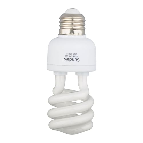 Sundew 5.0 UVB Compact Fluorescent Reptile Light Bulb, Tropical Terrarium Lamp for Reptiles and Amphibians, E26 Base, 120V