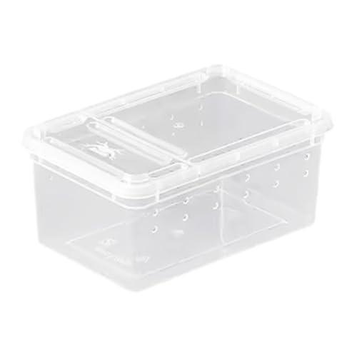 Reptile Breeding Case Lightweight Clear Feeding Box Reptile Habitat Portable Animal Container PP Material Suitable for Feeding Pets hatchling Raising, Style A - size: Style A