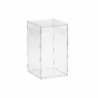 Transparent Reptile Enclosure Through Quality Clear Reptile Habitat Secure Latch Clear Acrylic Terrarium for Arachnid Enthusiasts, 15-15-25 - style: 15-15-25