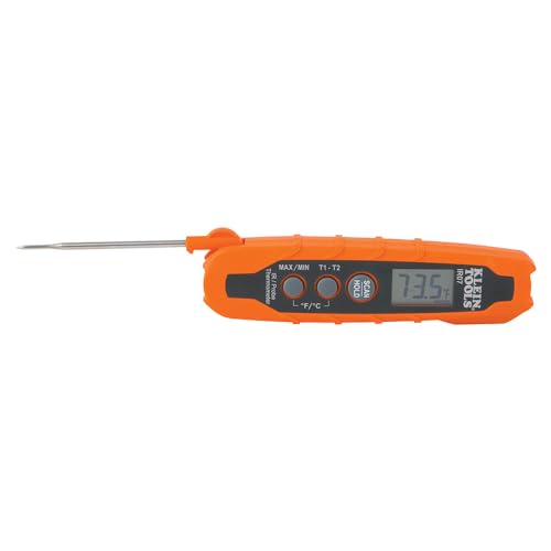 Klein Tools IR07 Dual Infrared (IR) and Probe Pocket Size LCD Digital Thermometer