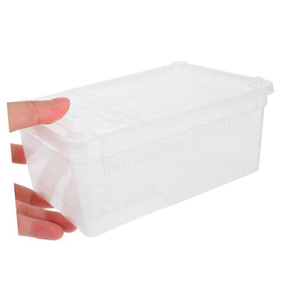 ULTECHNOVO Transparent Reptile Breeding Box Plastic Terrarium with Breathable Holes Portable Insect Container for Lizards Snakes Spiders and Frogs for Feeding and Breeding